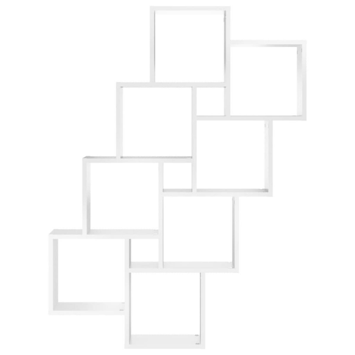 VIDAXL Etagere murale cube Blanc 90x15x119 cm Bois d'ingenierie