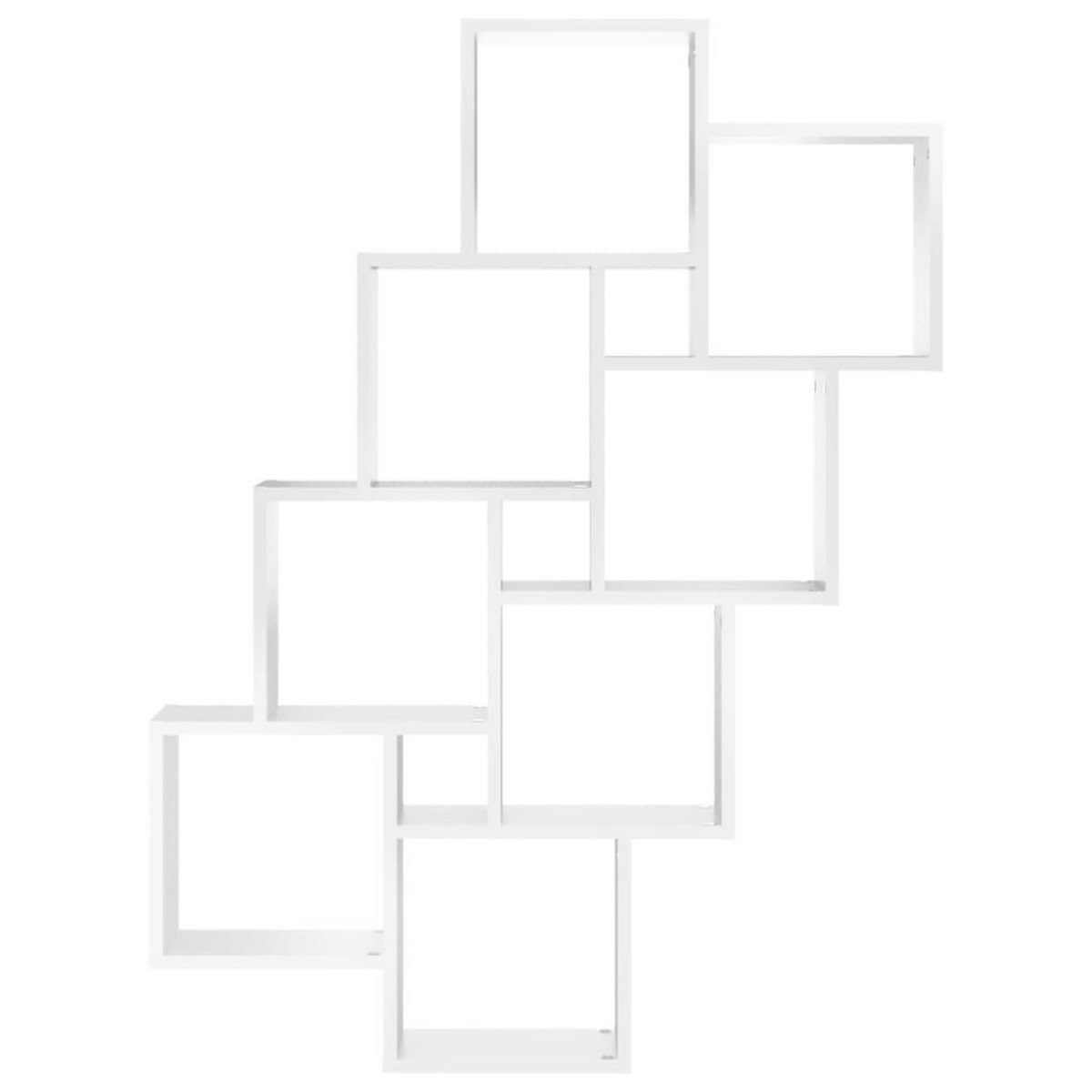 VIDAXL Etagere murale cube Blanc 90x15x119 cm Bois d'ingenierie