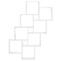 Voir la diapositive 4 : VIDAXL Etagere murale cube Blanc 90x15x119 cm Bois d'ingenierie