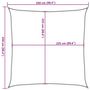 Voir la diapositive 6 : VIDAXL Voile d'ombrage 160 g/m^2 Vert clair 2,5x2,5 m PEHD