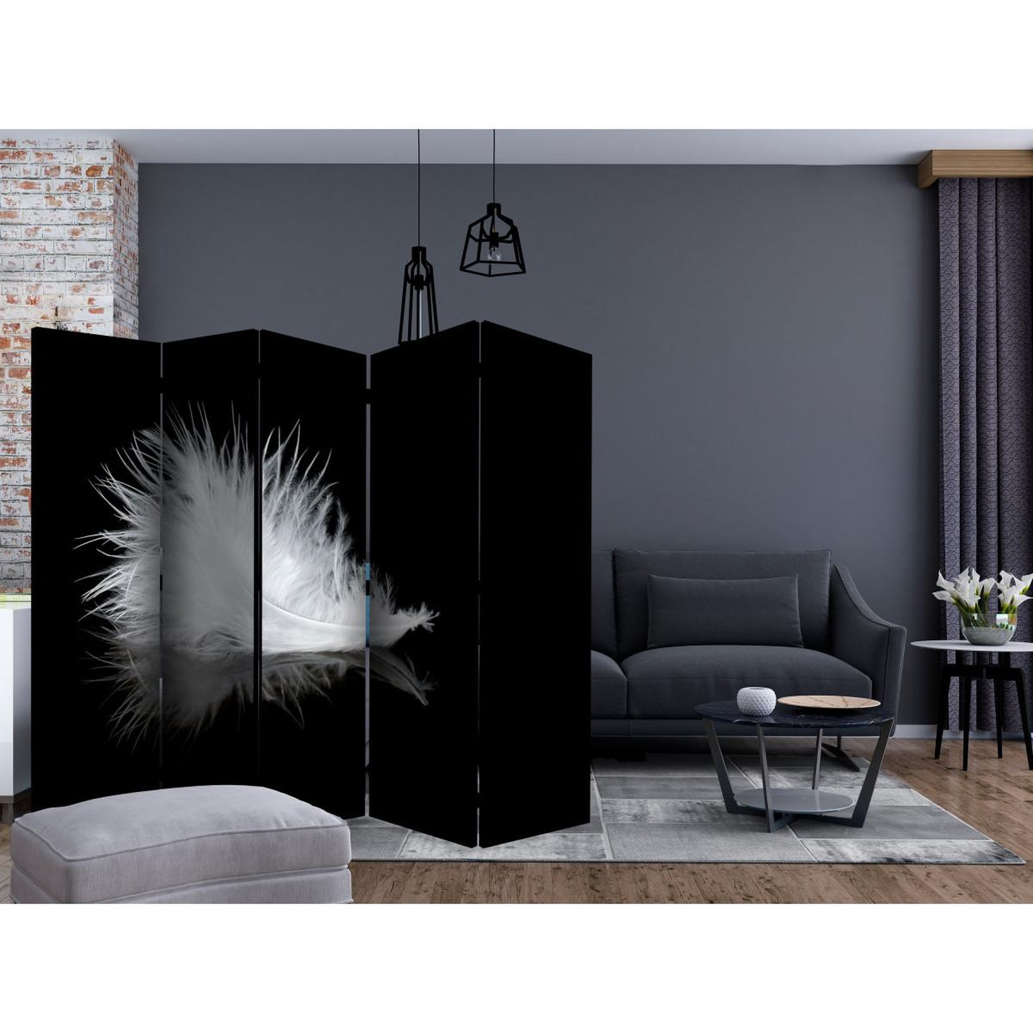 Voir la diapositive 2 : Paris Prix Paravent 5 volets  the transience of the moment  172x225cm