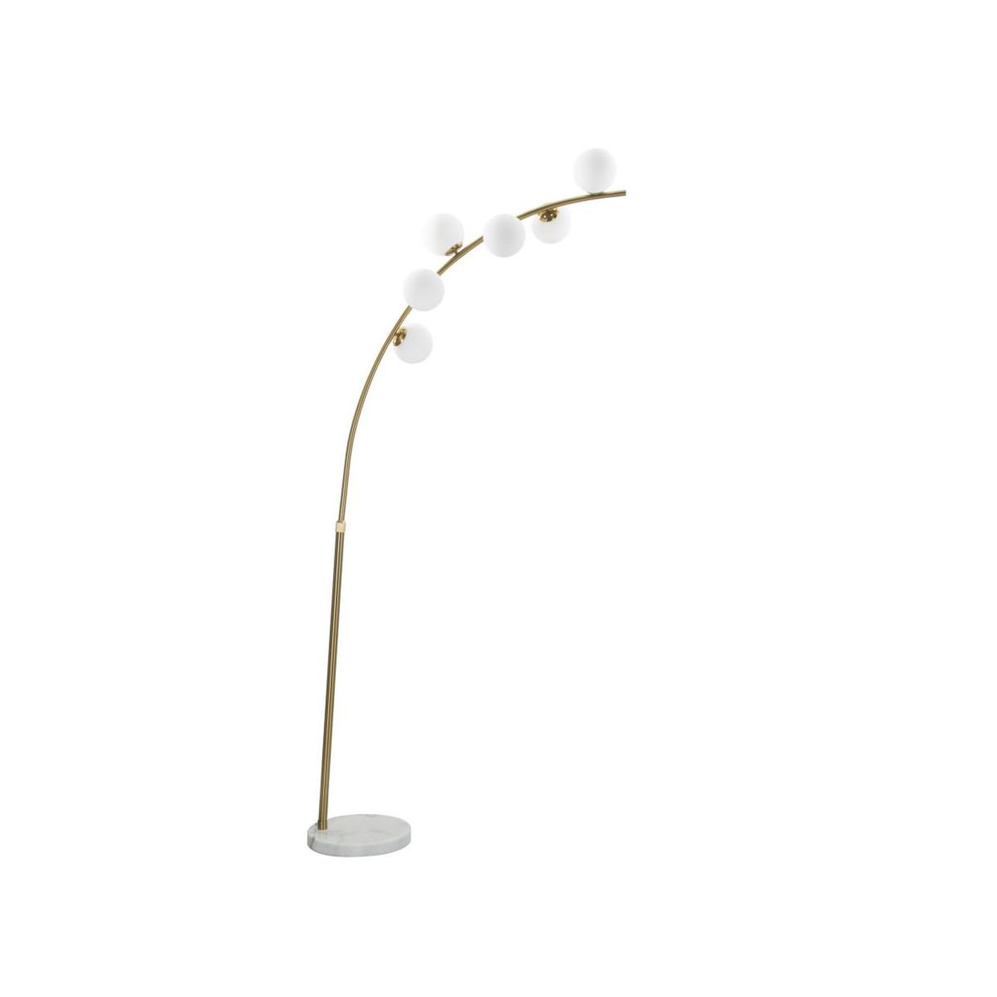Voir la diapositive 5 : Paris Prix Lampadaire arc 6 sphères  luci  220cm blanc & or
