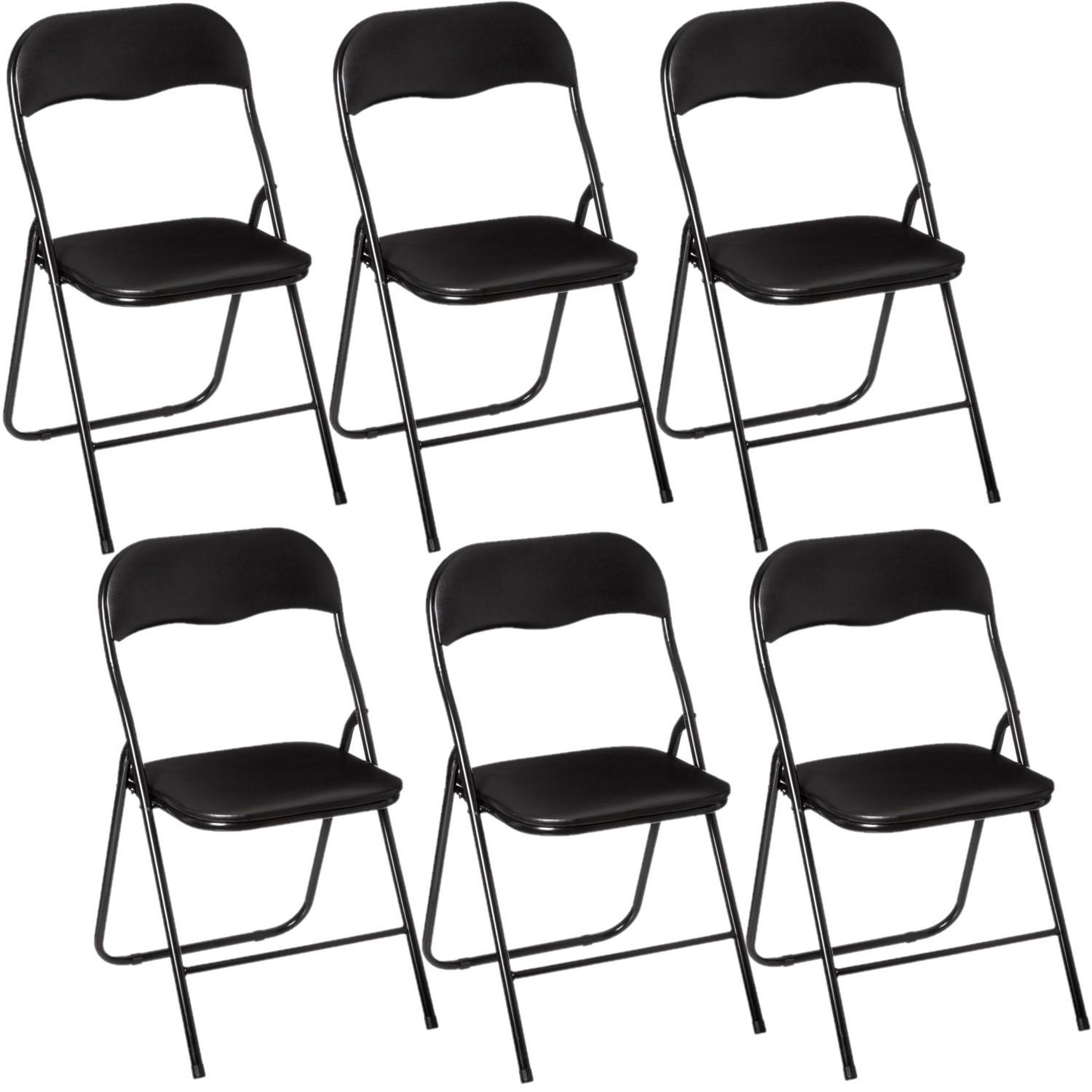 Voir la diapositive 1 : TOILINUX Lot de 6 Chaises pliantes en PVC