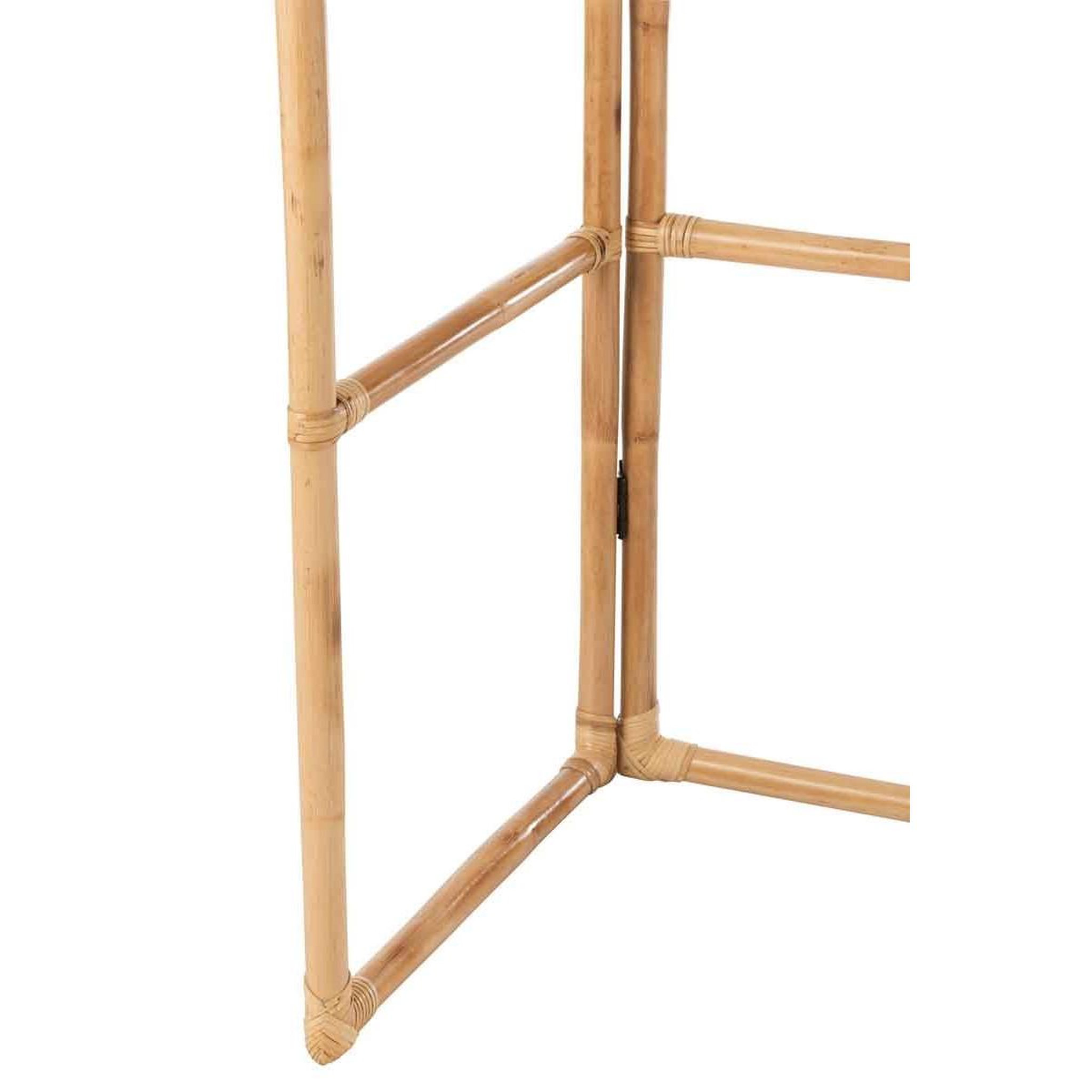 Voir la diapositive 4 : J-LINE Portant à vêtements en rotin  ellen  175cm naturel