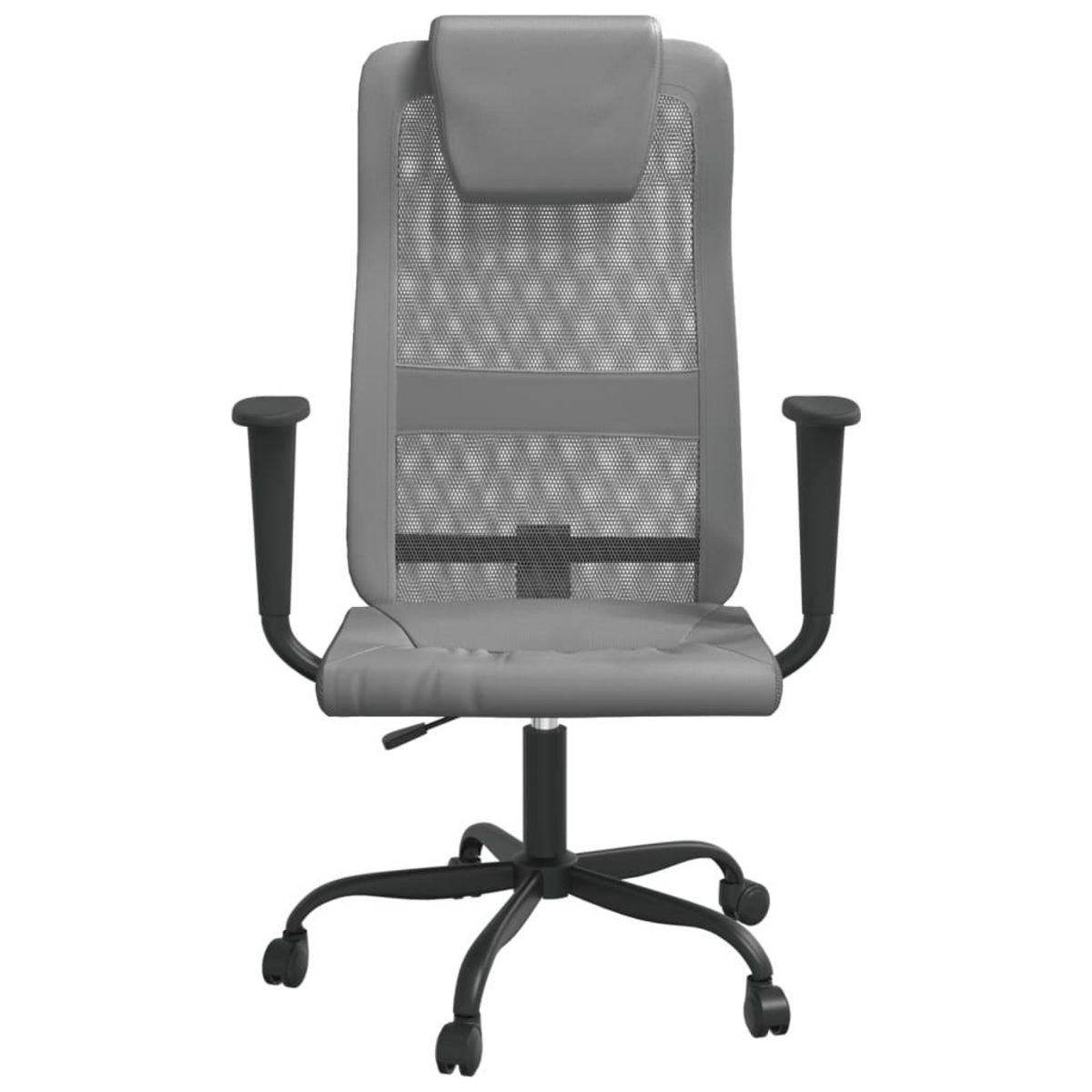 VIDAXL Chaise de bureau reglable en hauteur gris