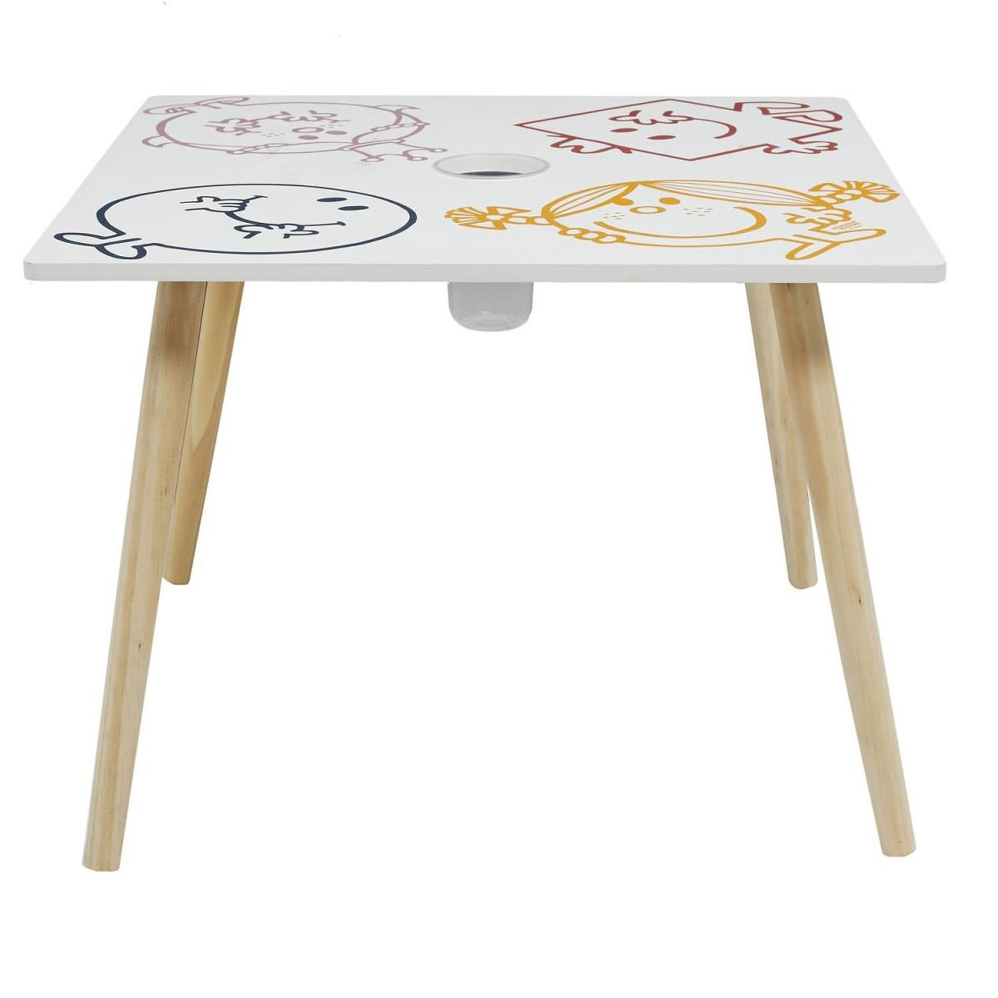 Voir la diapositive 3 : The Home Deco Factory Table enfant  monsieur & madame®  60cm multicolore