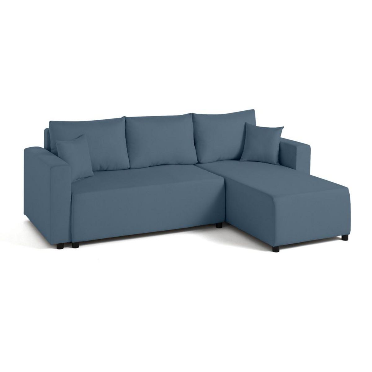 BEST MOBILIER Regala - canapé d'angle réversible - 4 places - convertible avec coffre - en tissu