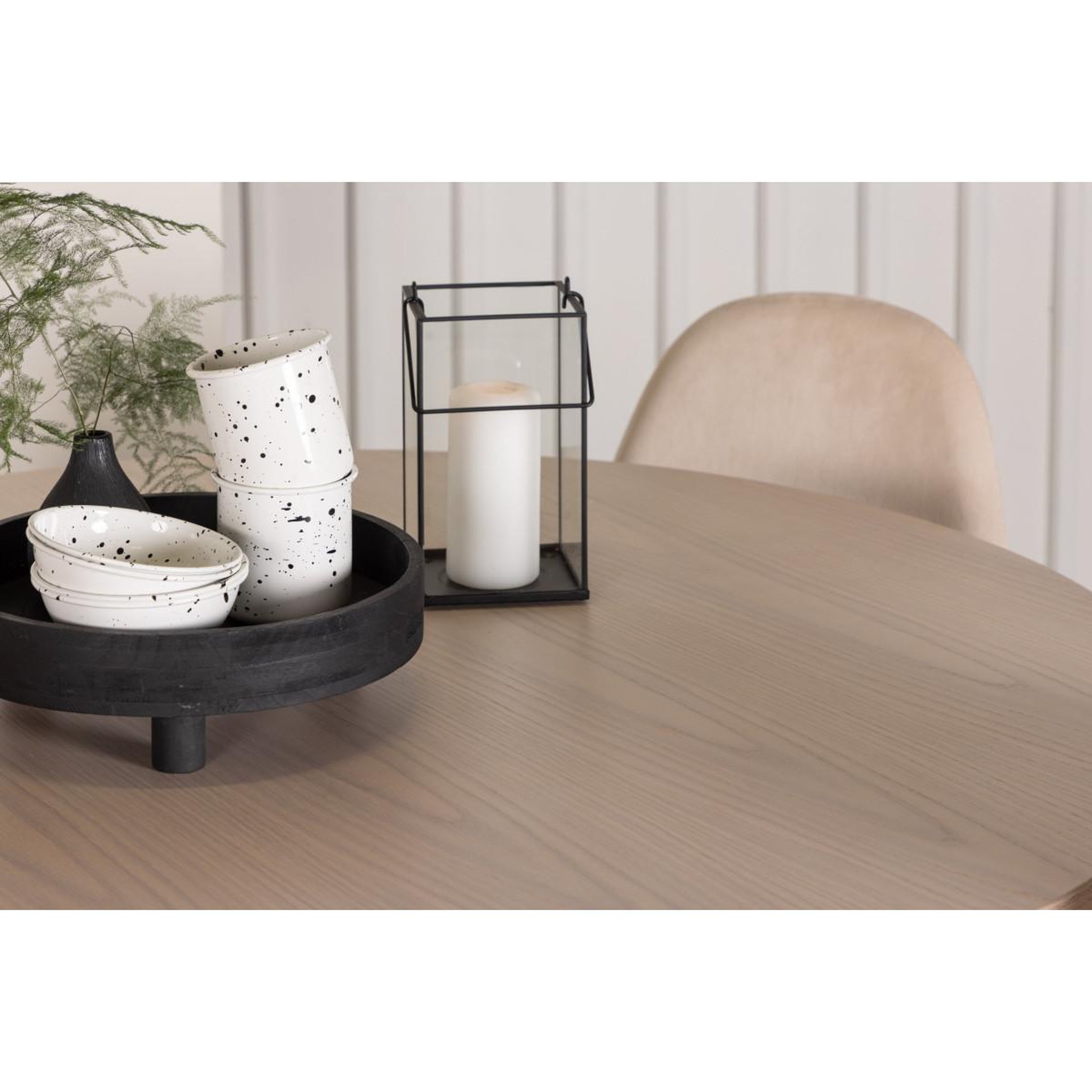 Voir la diapositive 5 : Paris Prix Ensemble table à manger & 4 chaises  olivia & polar  110cm naturel & beige clair