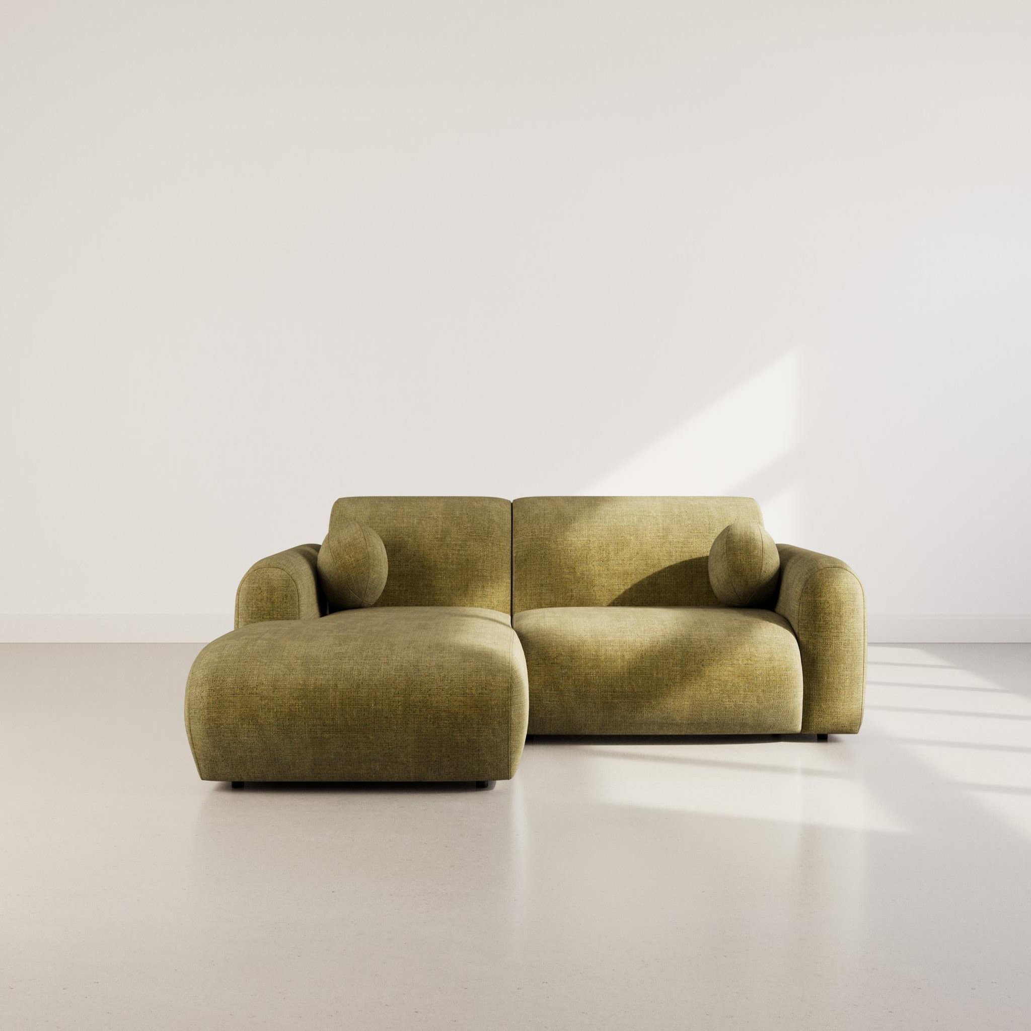 Voir la diapositive 2 : BEST MOBILIER Louise - canapé d'angle gauche 4 places en velours texturé
