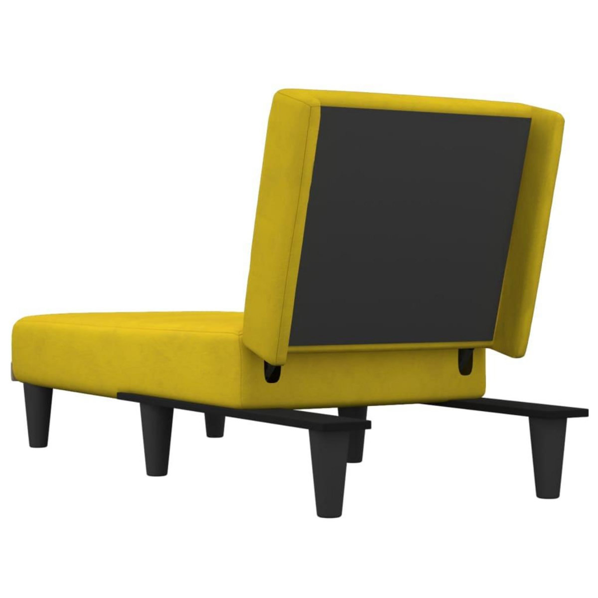 VIDAXL Chaise longue jaune velours