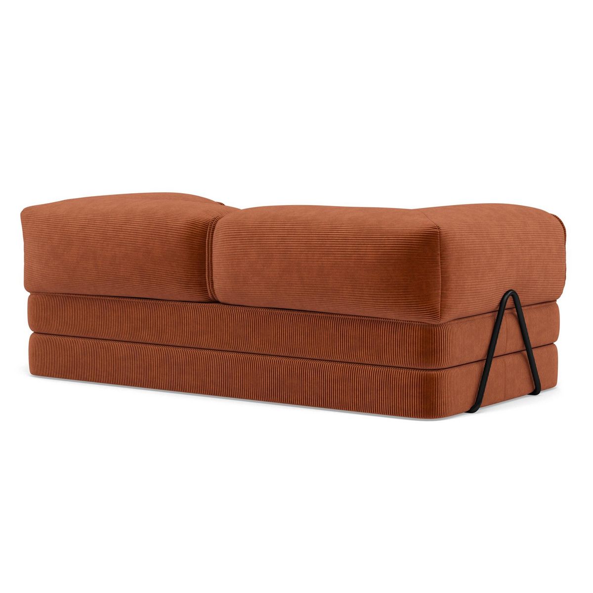 LISA DESIGN Poppy - canapé 3 places convertible en velours côtelé