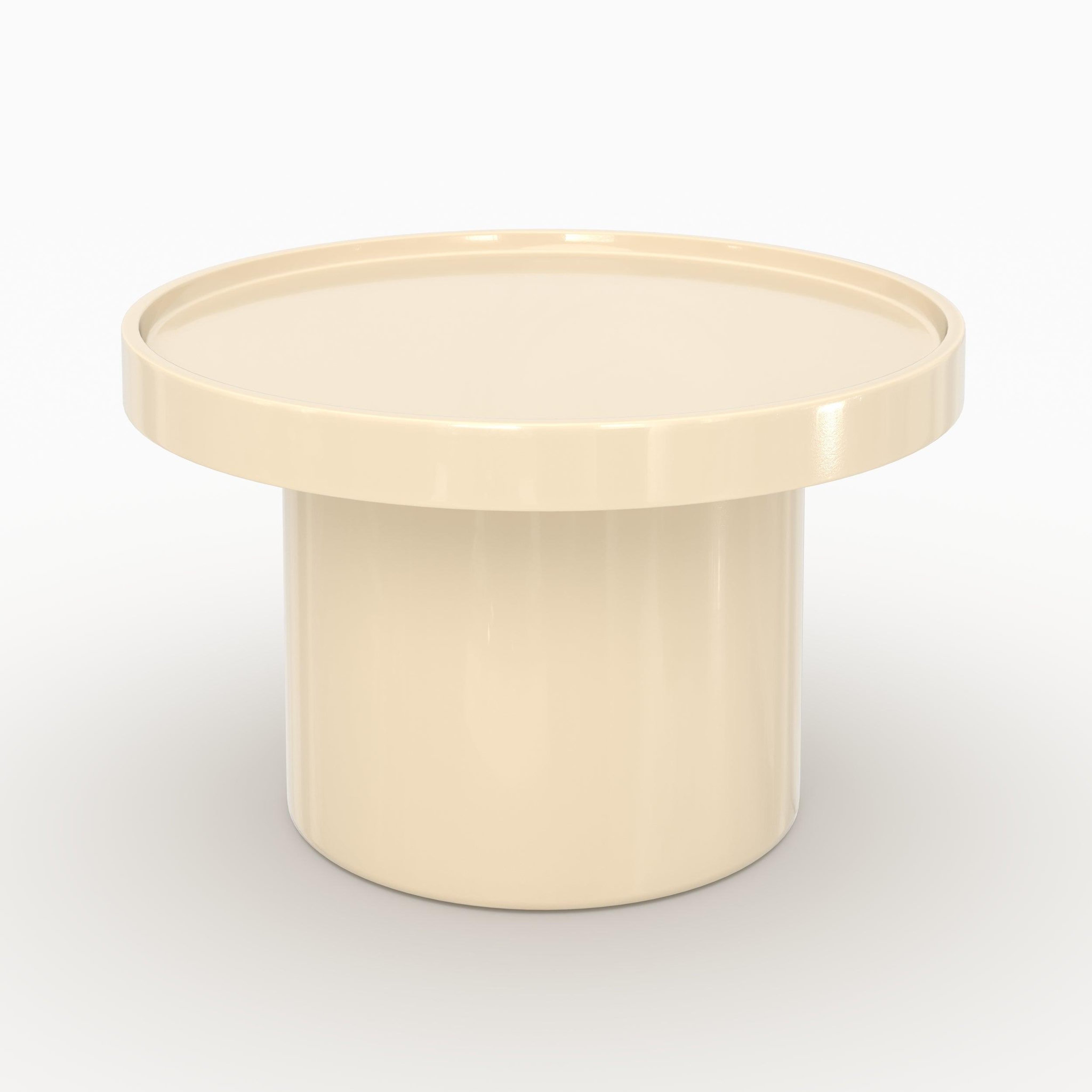 Voir la diapositive 6 : MAISON PAVANE Lot de 3 tables basses laquées blanches en mdf -nora