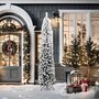 Voir la diapositive 2 : VIDAXL Sapin de Noël artificiel mince flocon de neige vert 210 cm PVC