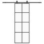 Voir la diapositive 2 : VIDAXL Porte coulissante kit de quincaillerie noir 76x205 cm verre ESG