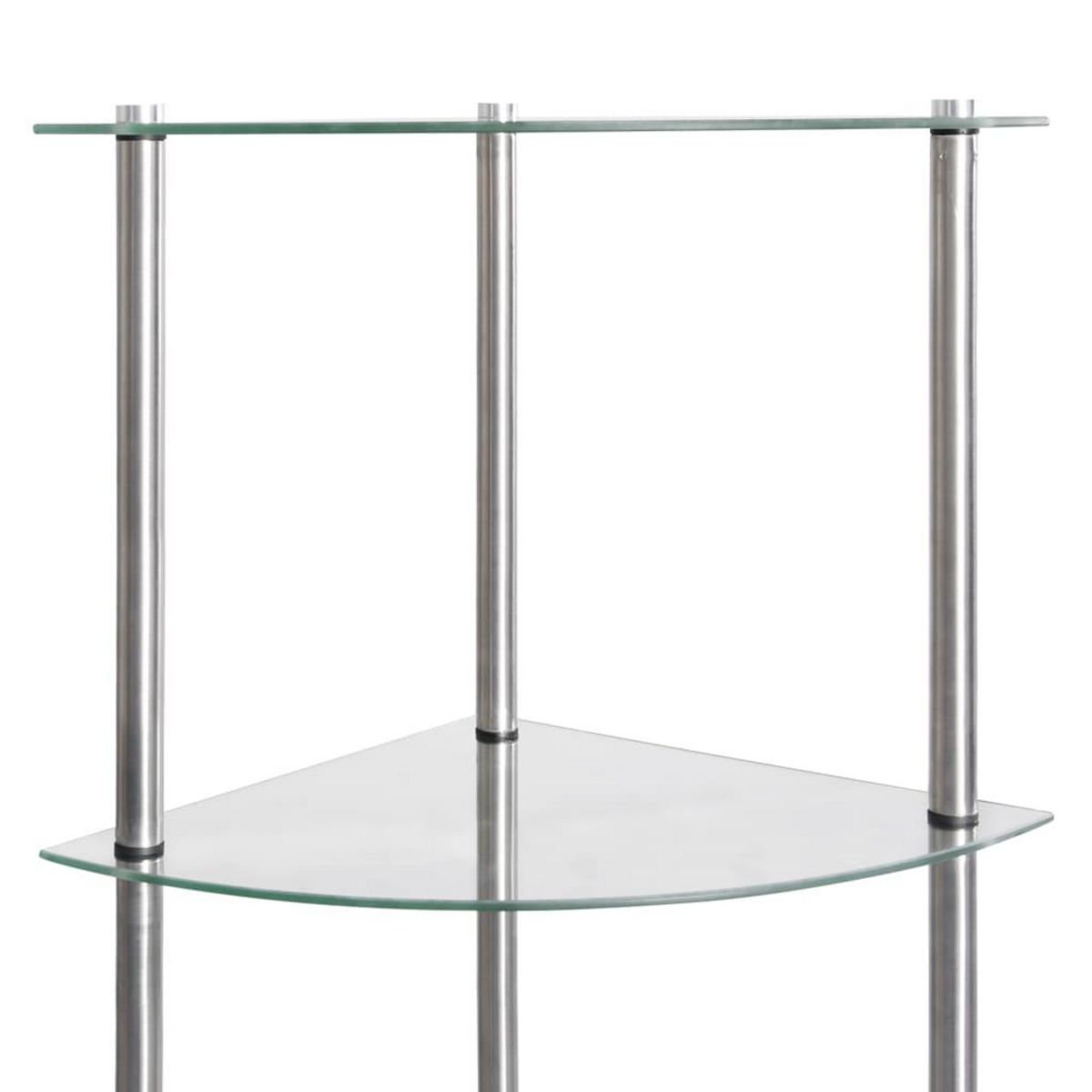 VIDAXL Etagere a 6 niveaux Transparent 30x30x160 cm Verre trempe