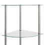 Voir la diapositive 5 : VIDAXL Etagere a 6 niveaux Transparent 30x30x160 cm Verre trempe