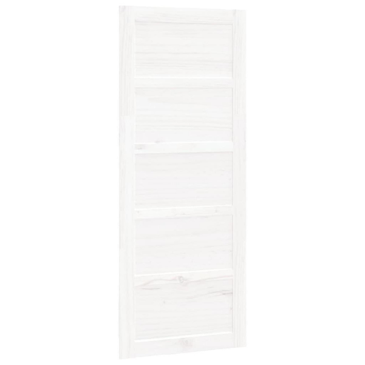 VIDAXL Porte de grange Blanc 80x1,8x204,5 cm Bois massif de pin