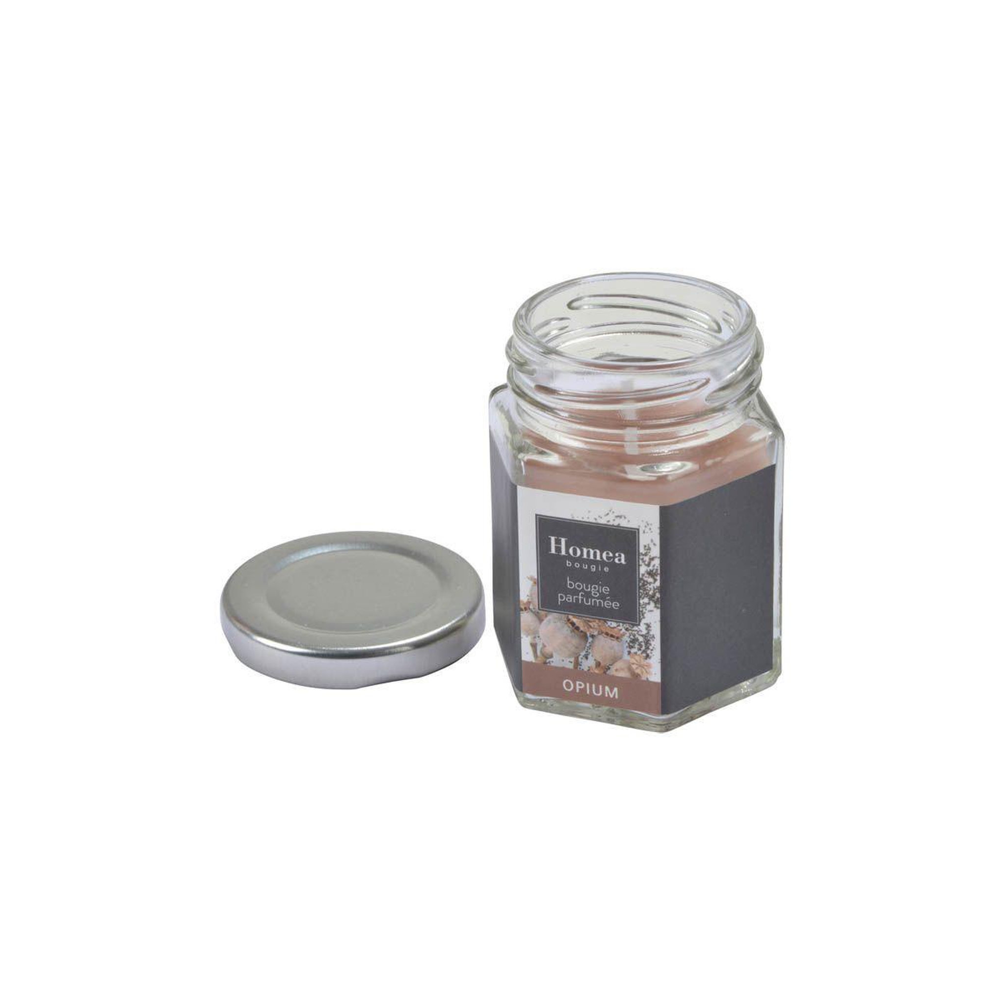 Voir la diapositive 2 : HOMEA Bougie verrine parfumée  essentiel ii  7cm opium