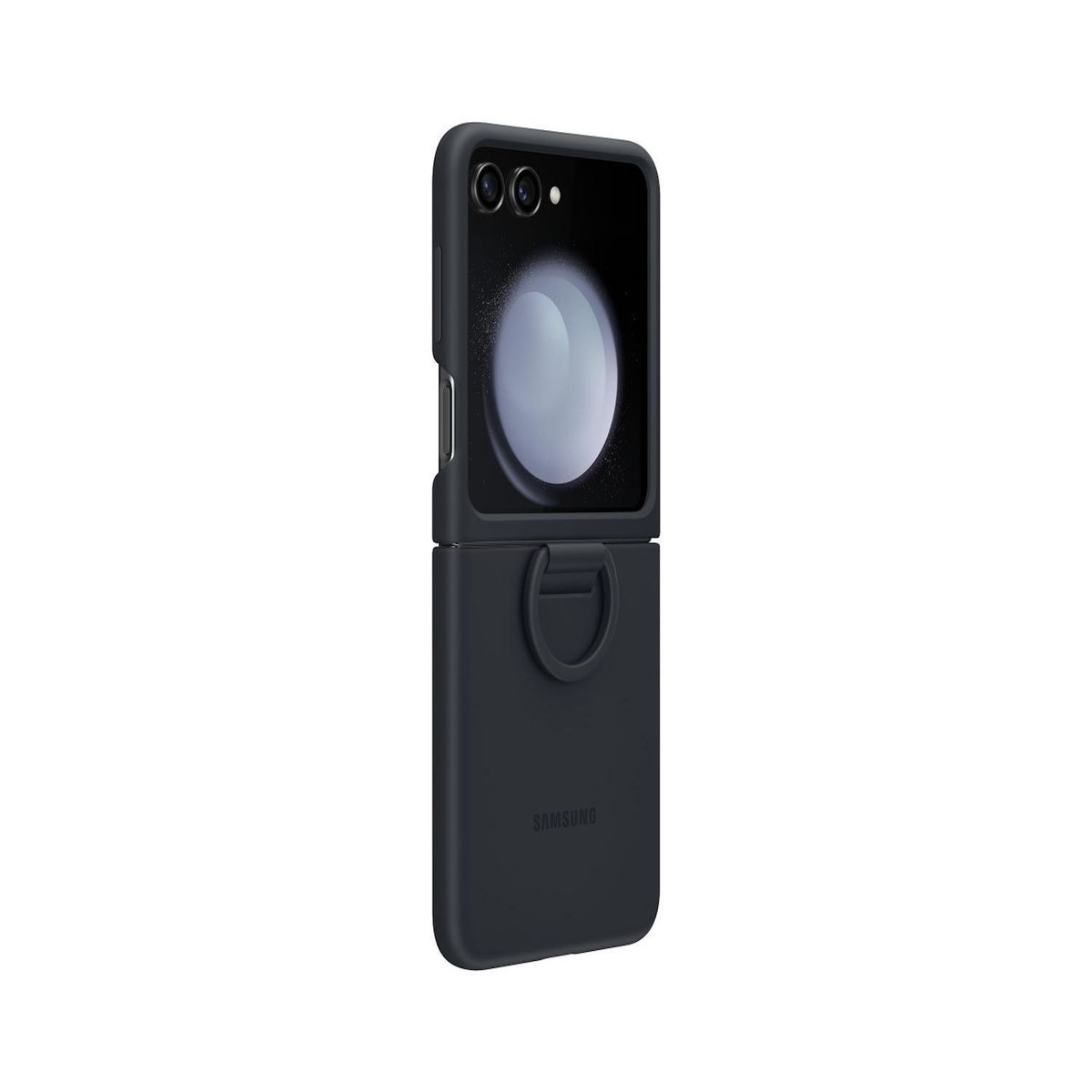 Samsung Coque Z Flip 5 avec anneau sillicone Marine