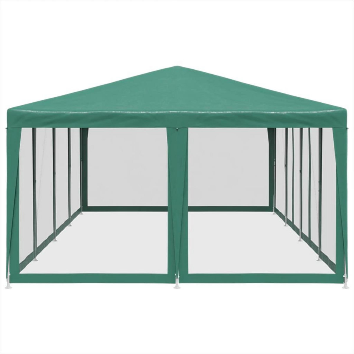 VIDAXL Tente de fete avec 12 parois laterales en maille vert 8x4m PEHD