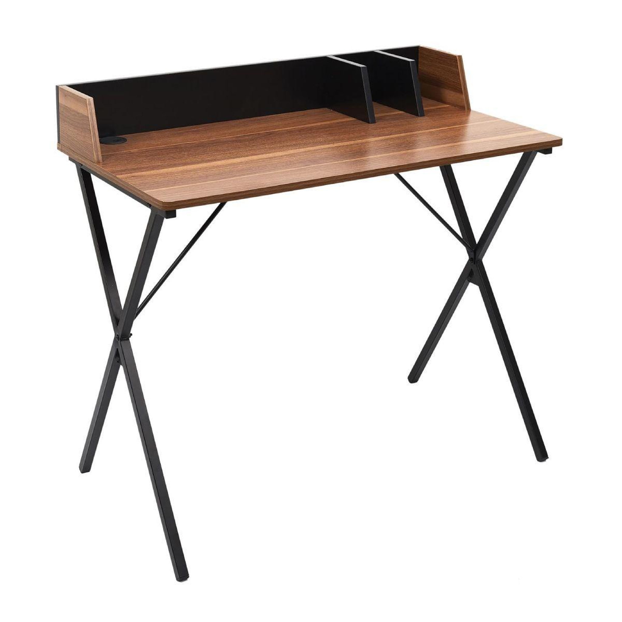 The Home Deco Factory Bureau design 1 tiroir  brice  90cm marron