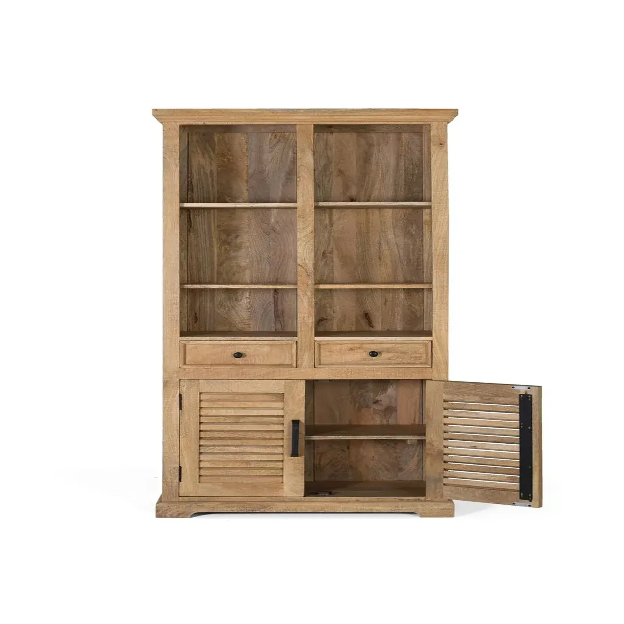 Voir la diapositive 2 : GINER Y COLOMER SL Bibliothèque en bois de manguier 90 cm style rustique contemporain