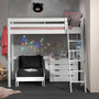 Voir la diapositive 2 : Paris Prix Pack - Lit Mezzanine, Commode & Fauteuil-Lit  Pino II  Blanc