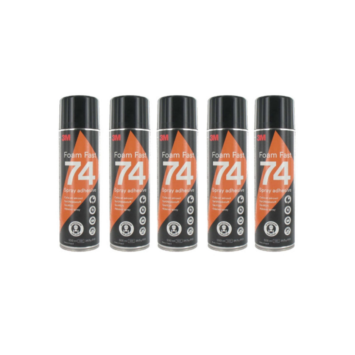 3M Colle en aérosol 3M Foam Fast 74 - spéciale mousse x5