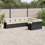 Voir la diapositive 1 : VIDAXL Salon de jardin 9 pcs avec coussins noir resine tressee