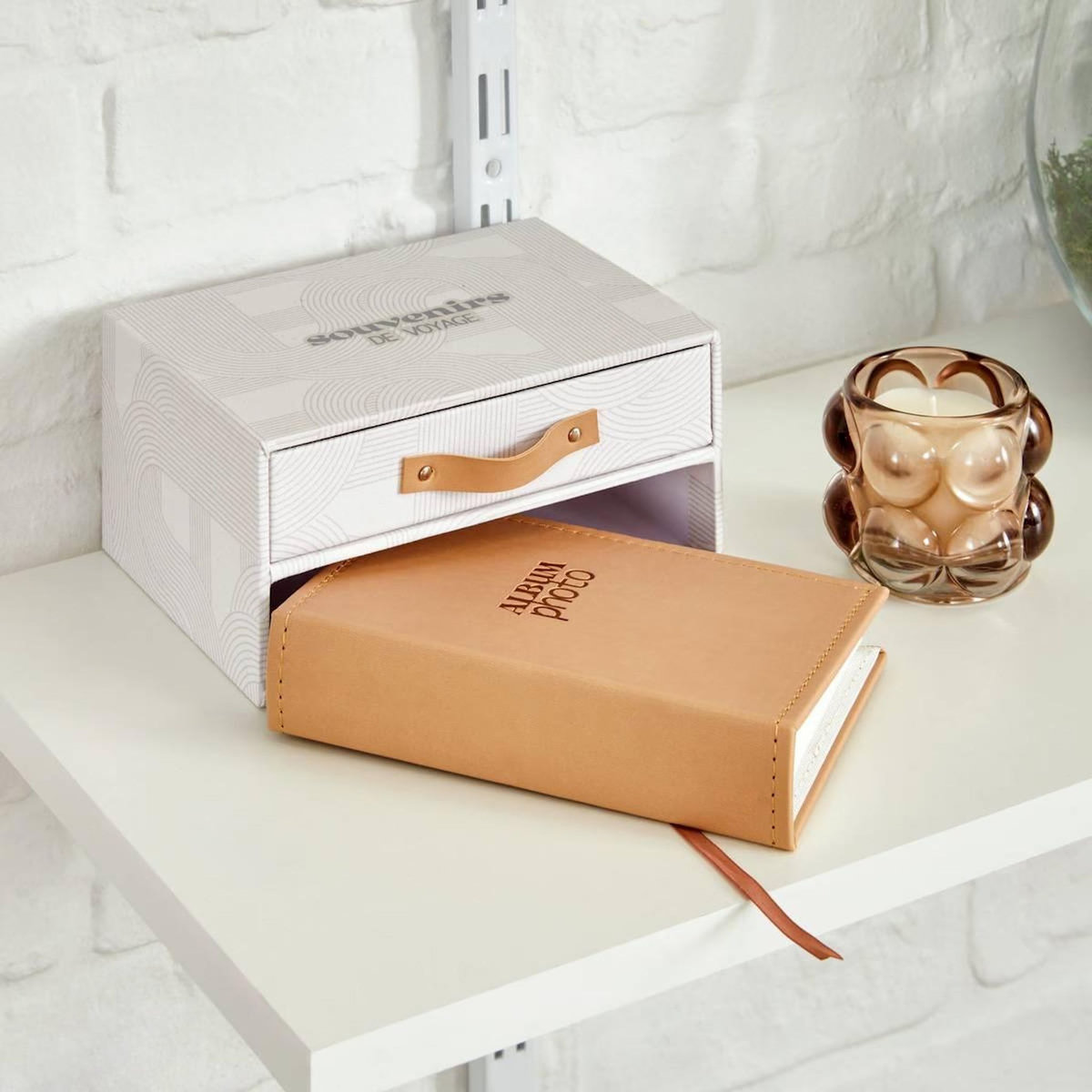 ATMOSPHERA Coffret Album Photo  Sky  18cm Beige