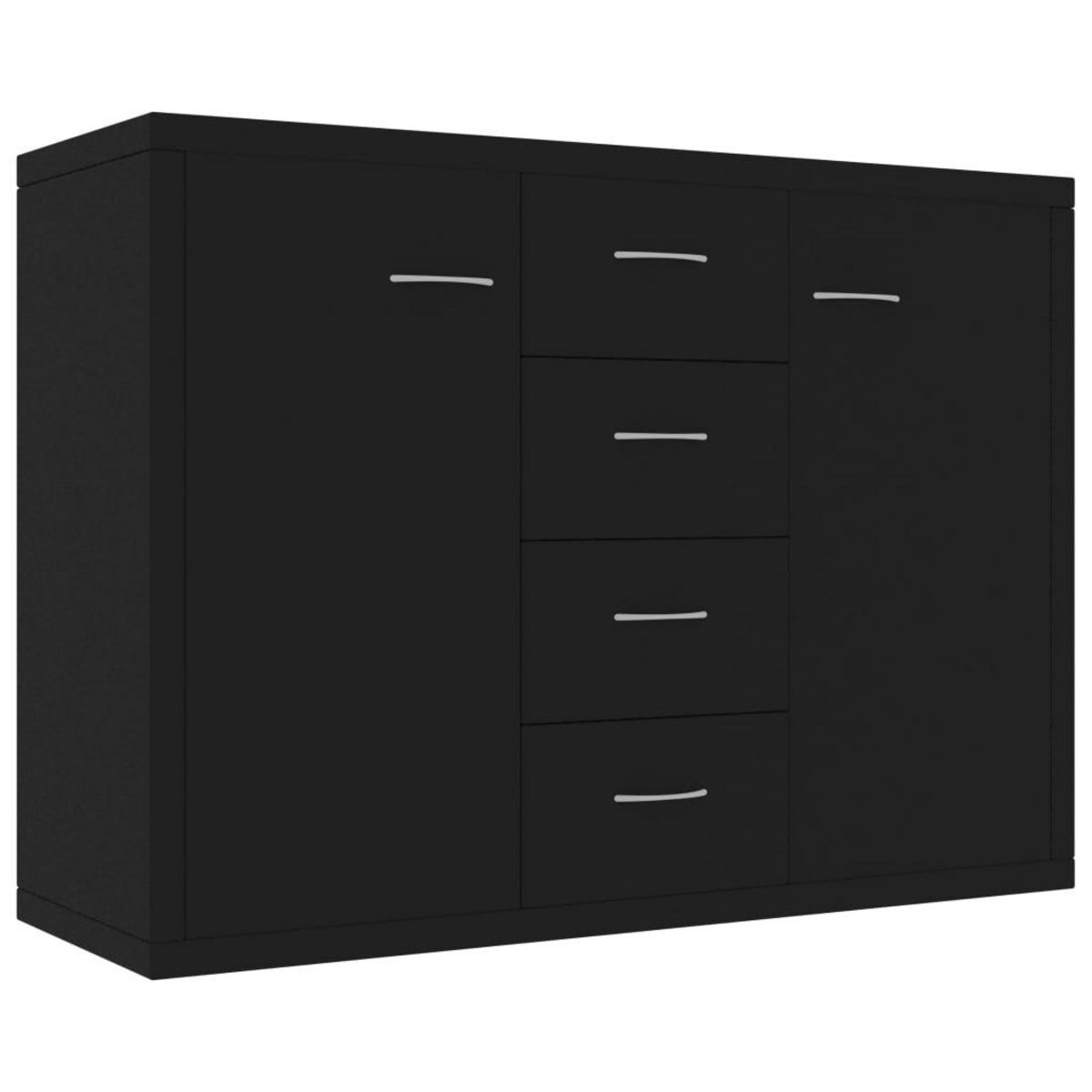 VIDAXL Buffet Noir 88x30x65 cm Bois d'ingenierie