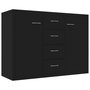 Voir la diapositive 2 : VIDAXL Buffet Noir 88x30x65 cm Bois d'ingenierie