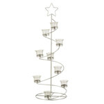 Paris Prix Photophore Design  Arbre Spirale  70cm Argent