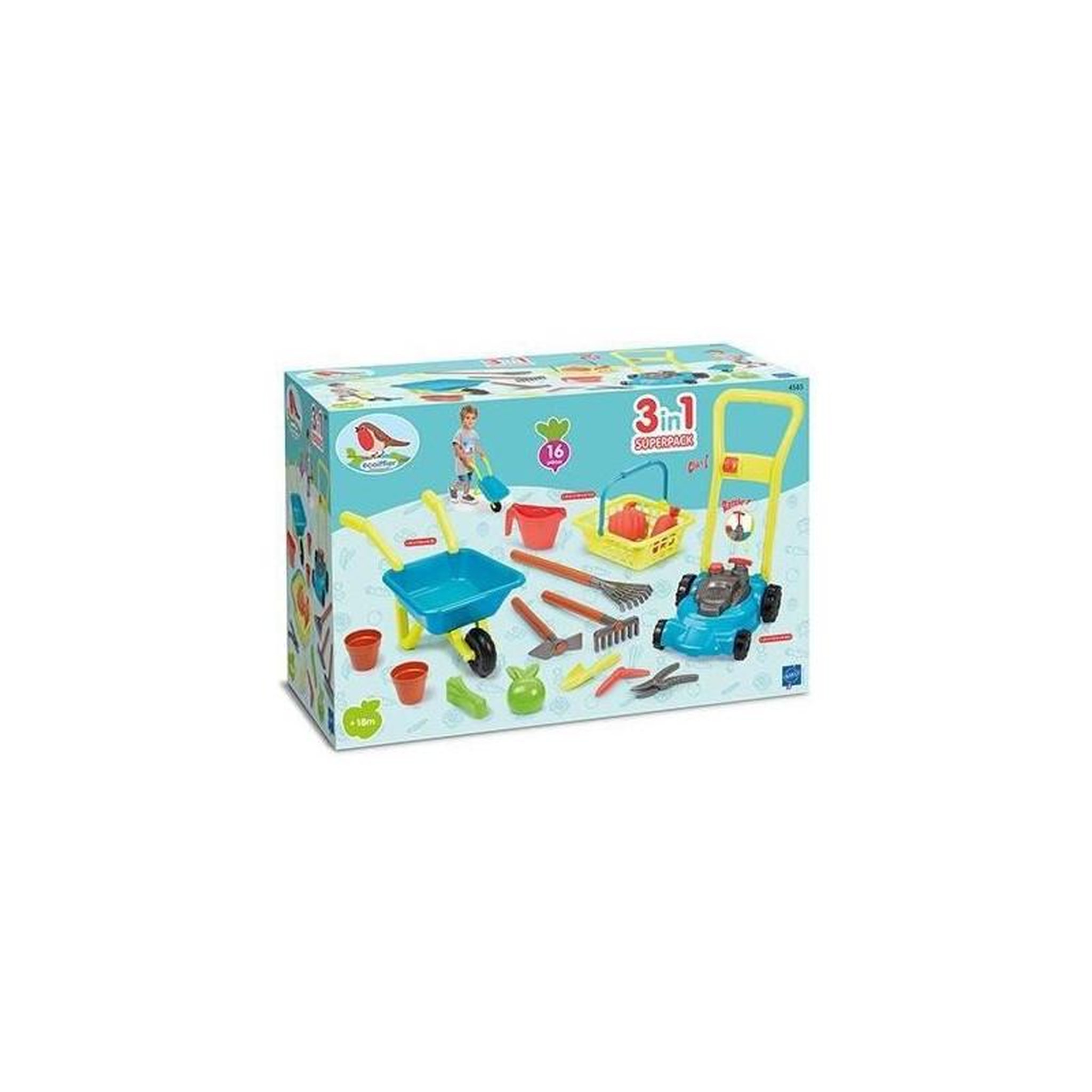 Voir la diapositive 2 : Ecoiffier Jouet bricolage Ecoiffier Super Pack Jardin 3 en 1