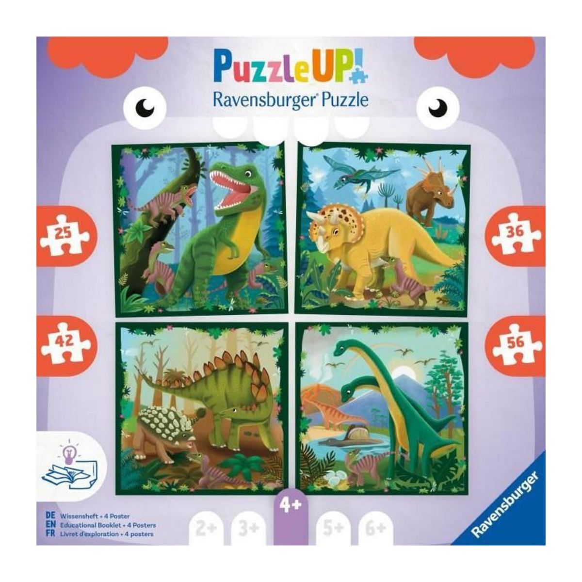 RAVENSBURGER Puzzle Enfant, Puzzle UP!, Les dinosaures, des 4 ans, 12004003, Ravensburger