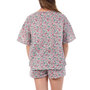 Voir la diapositive 2 : Lulu Castagnette Pyjama Blanc/Rose/Turquoise Femme Lulu Castagnette Fleurs