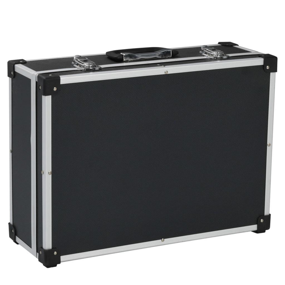 VIDAXL Valise a outils 46 x 33 x 16 cm Noir Aluminium