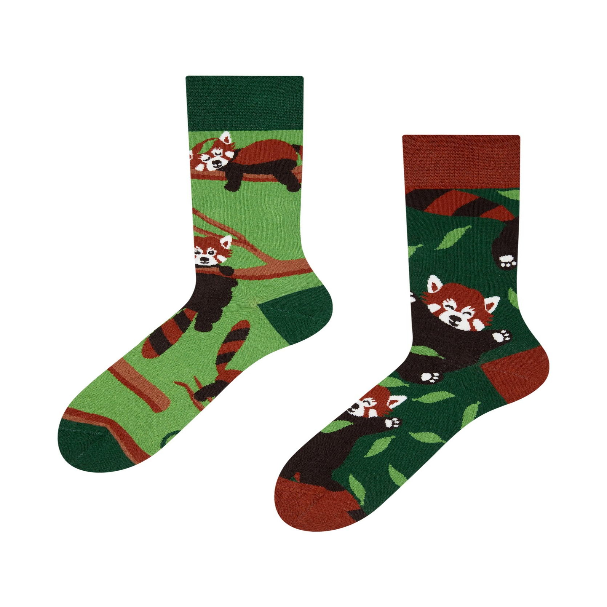 DEDOLES Chaussettes panda roux. Coloris disponibles : Multicolore