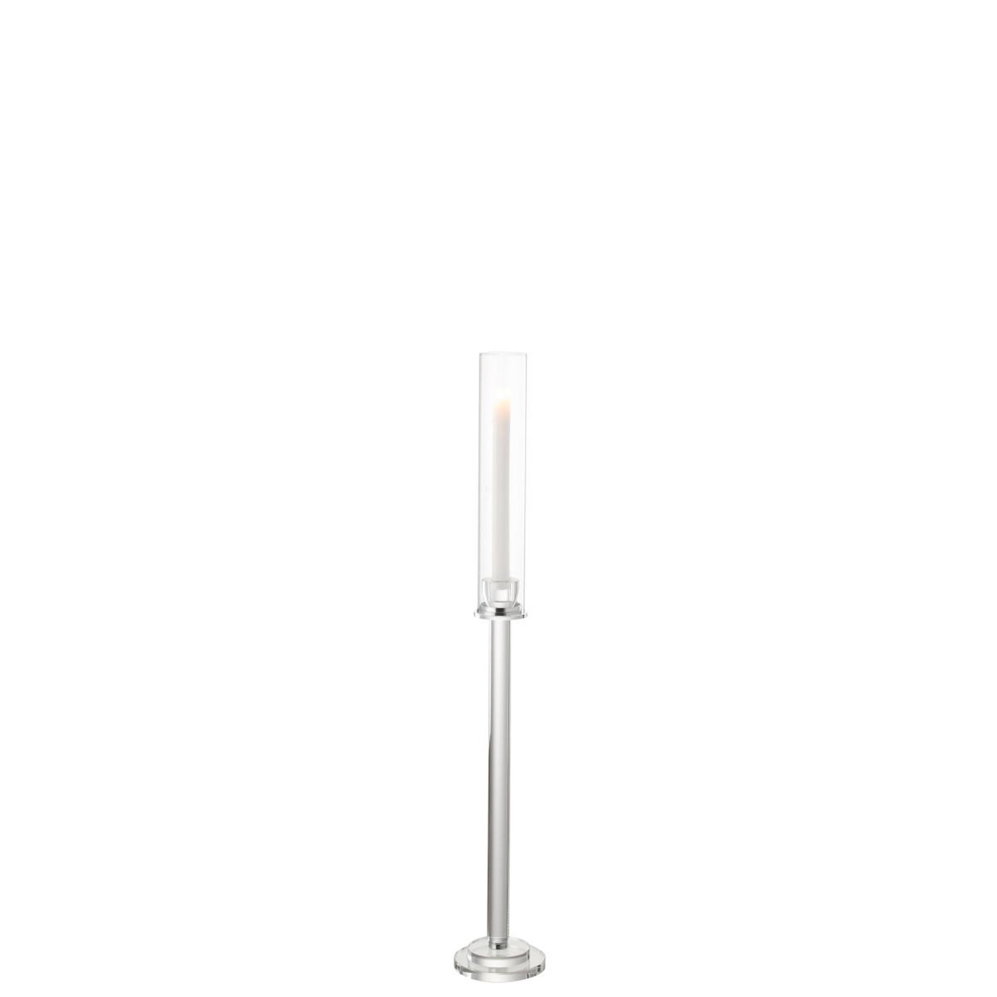 Voir la diapositive 2 : J-LINE Chandelier design en verre  moira  80cm transparent