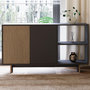 Voir la diapositive 3 : Habitat et Jardin Buffet en bois  Ravello  - 140 x 35 x 80 cm - Gris anthracite
