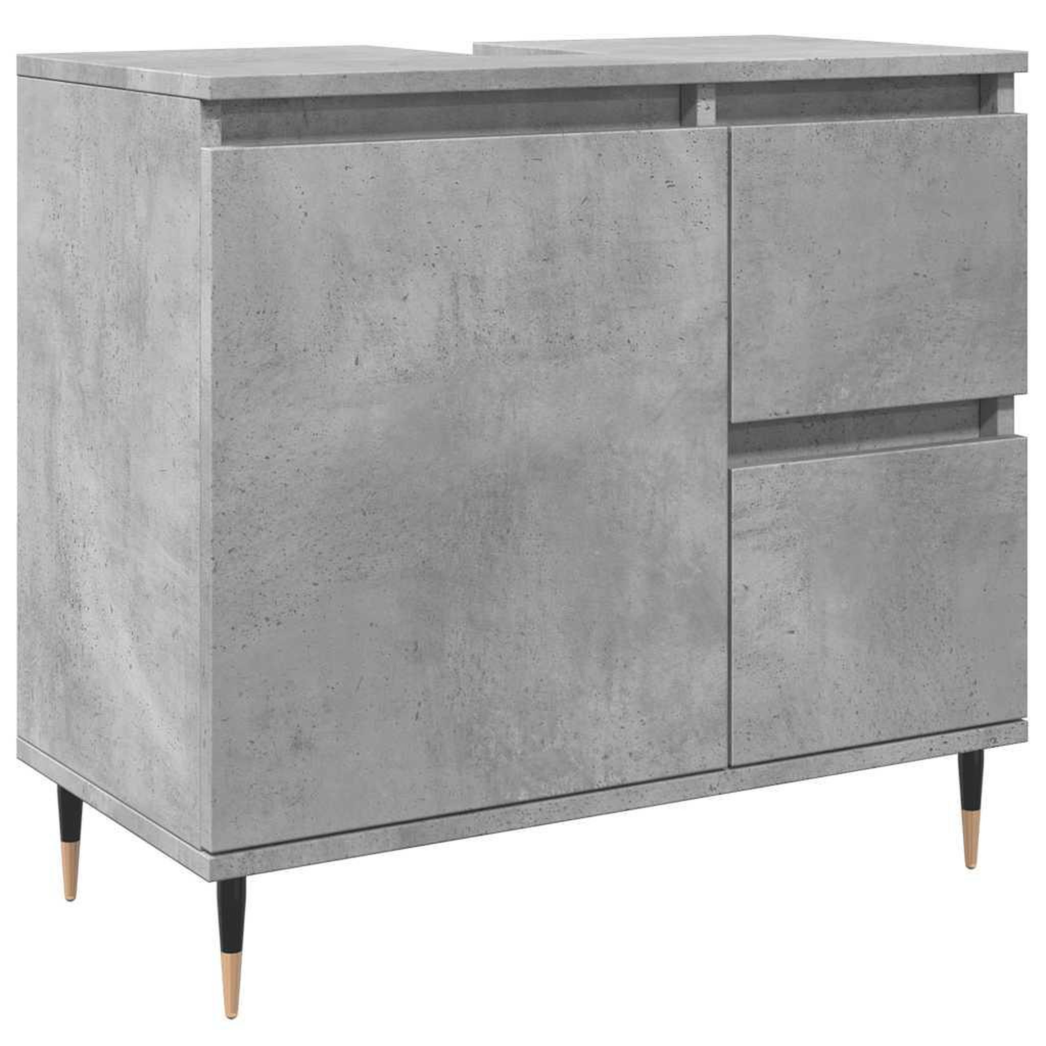 Voir la diapositive 2 : VIDAXL Armoire de salle de bain gris beton 65x33x60 cm