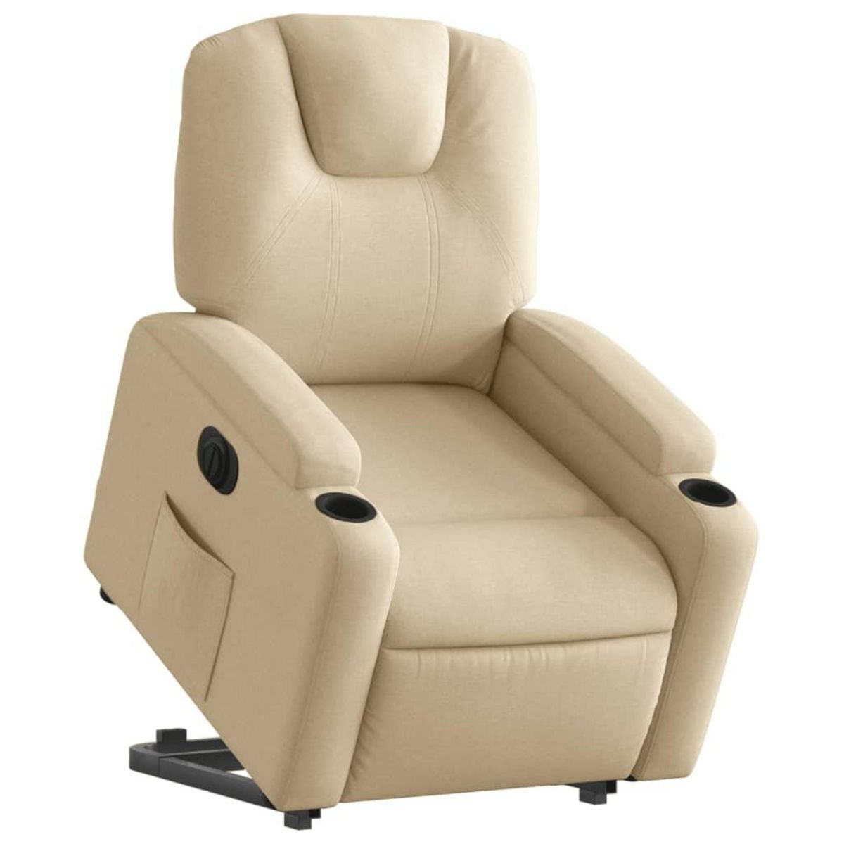 VIDAXL Fauteuil inclinable electrique creme tissu