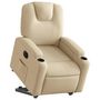 Voir la diapositive 3 : VIDAXL Fauteuil inclinable electrique creme tissu