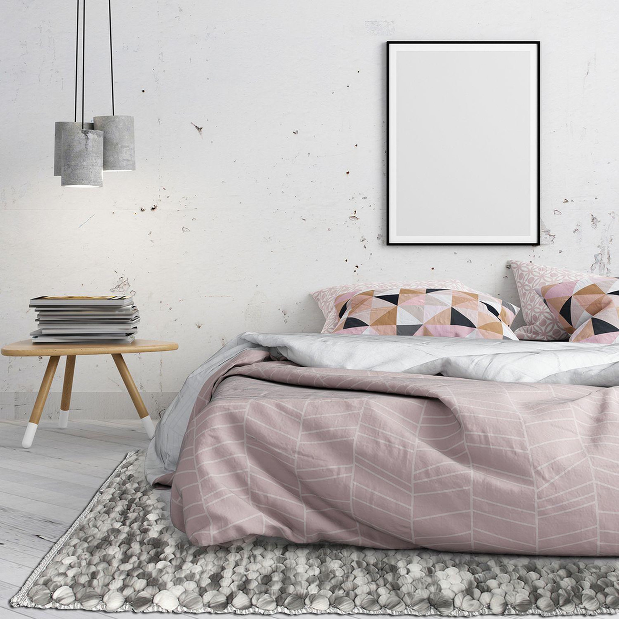 Voir la diapositive 2 : The Home Deco Factory Tapis scandinave effet boules cocooning - l. 120 x l. 170 cm - marron/gris