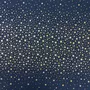 ATMOSPHERA Nappe de Noël rectangulaire motifs étoiles - L. 140 x 360 cm - Bleu et doré
