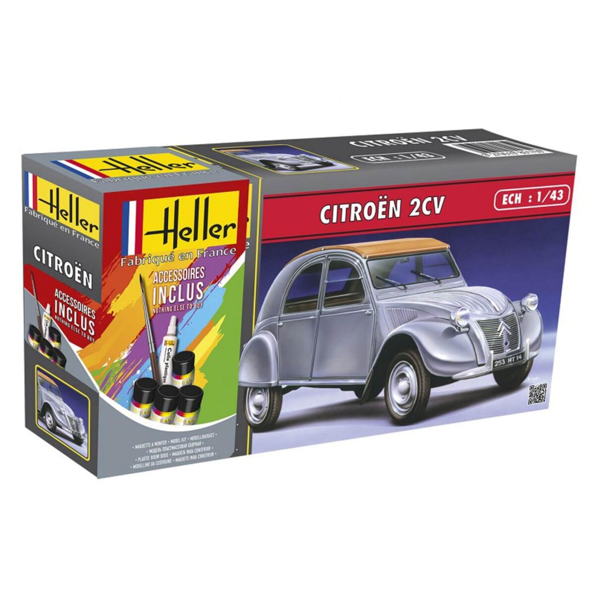 Maquette voiture : Citroën 2CV Charleston HELLER Pas Cher 