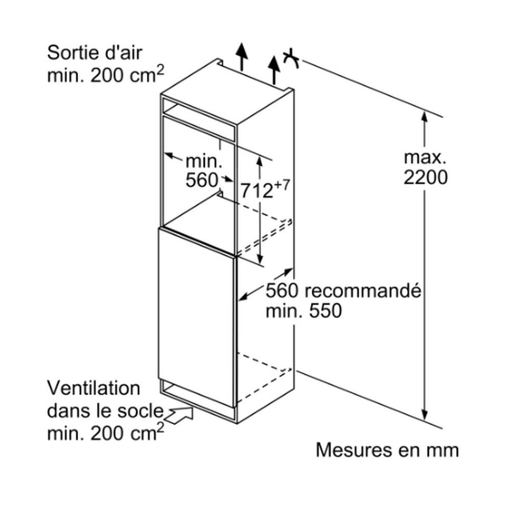 Voir la diapositive 4 : Siemens Congélateur intégrable à pantographe 72l - GI11VADE0