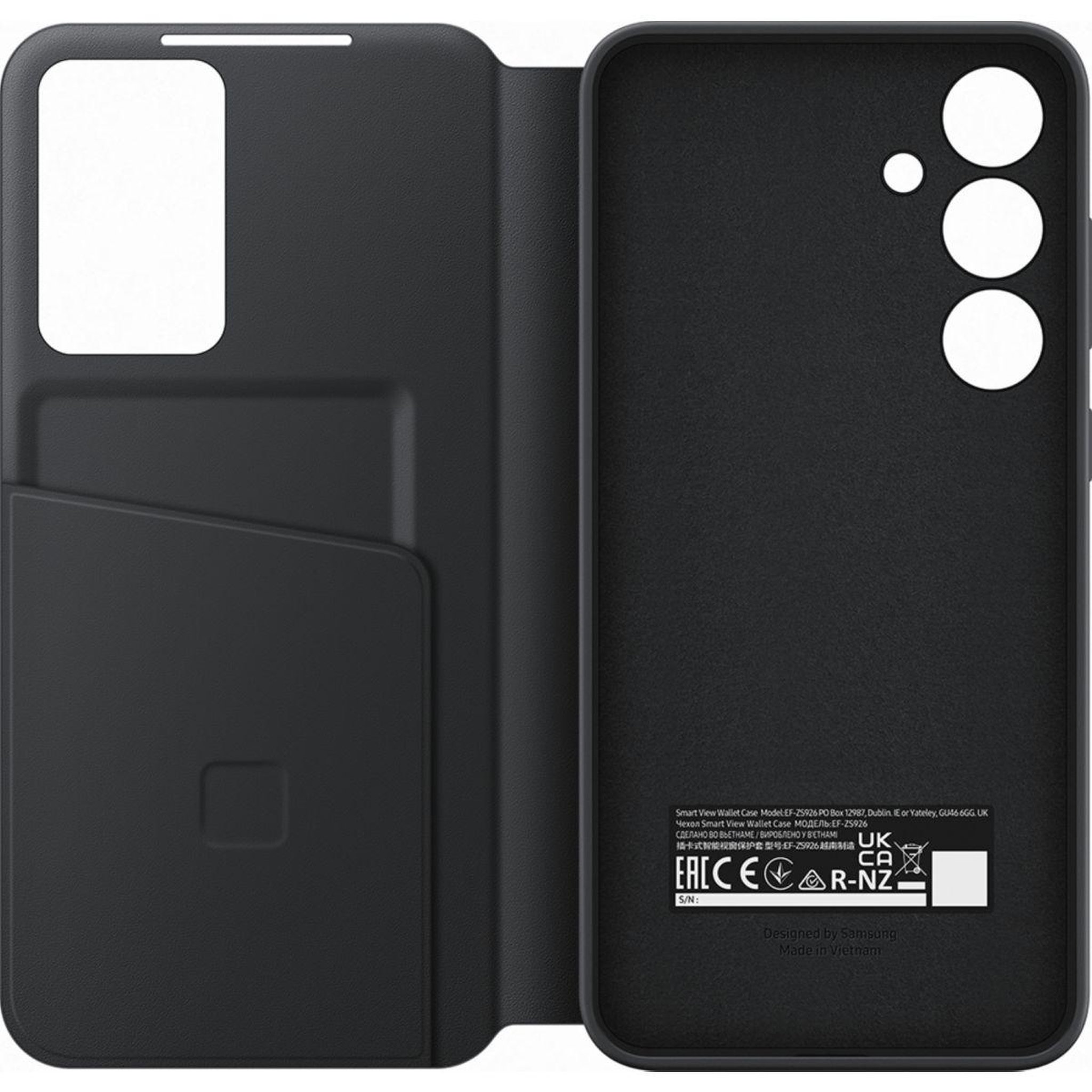 Voir la diapositive 4 : Samsung Etui Samsung S24+ Smart View porte carte noir