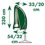 Voir la diapositive 4 : NATURE Nature Housse de protection pour parasols inclines 54/32x230 cm