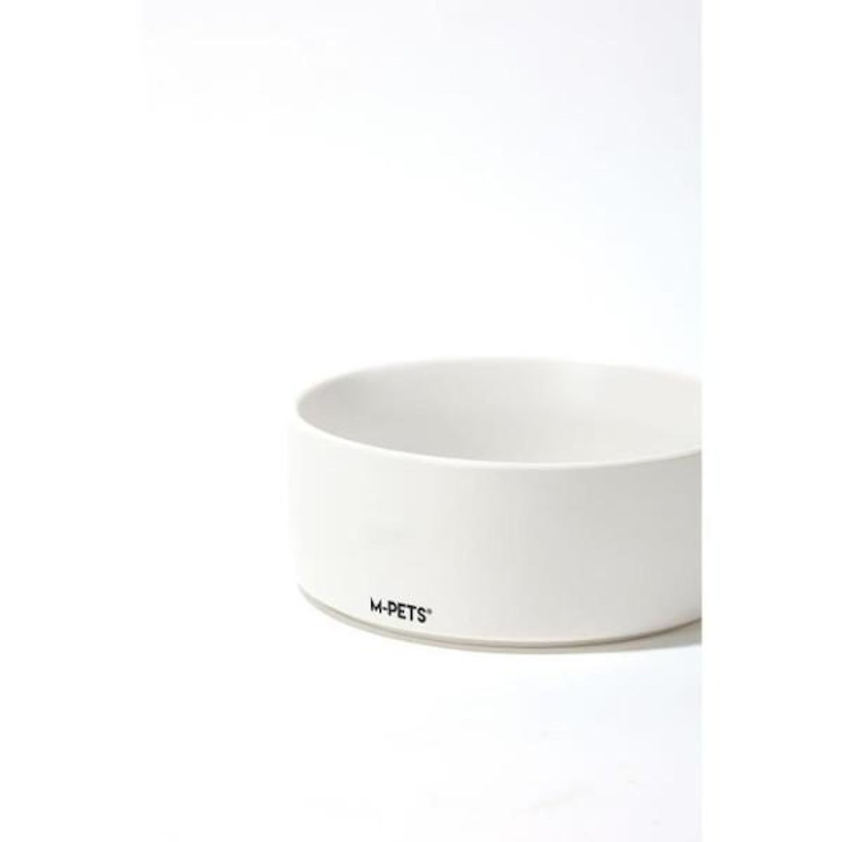 M PETS Bols céramique avec support en bambou 2x350 ml - Mpets - OPERA - Blanc